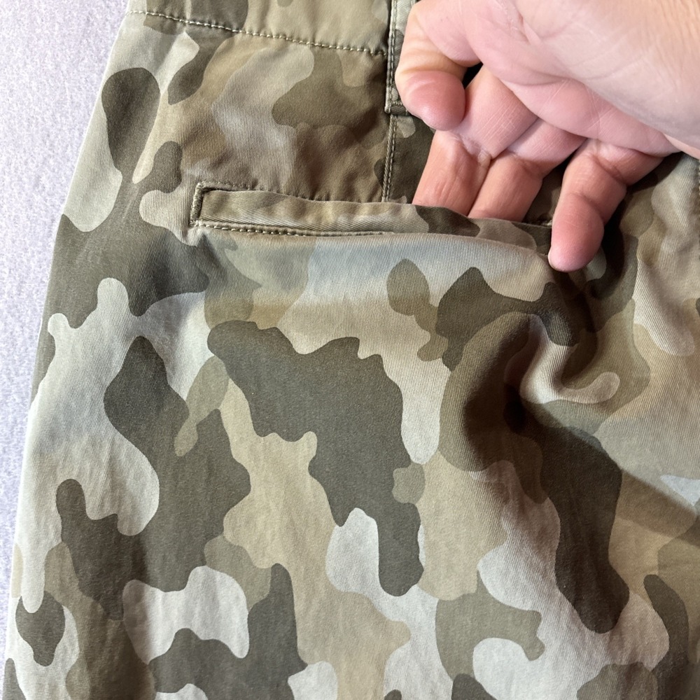GAP Girlfriend Khaki Pants Womens Sz 12 Camo High Rise Straight Casual Military - Picture 7 of 10
